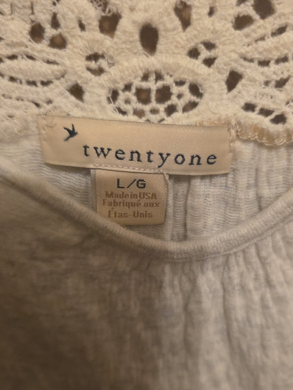 Ladies' Tank with Lace L - Picture 2 of 3